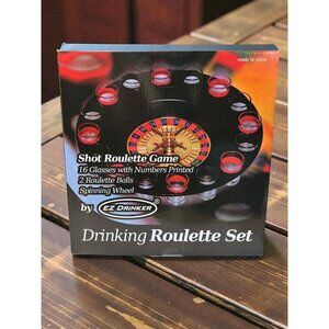 Shot Roulette Game W/ 16 Numbered Glasses & 2 Balls By EZ Drinker Drinking Set